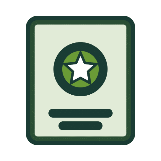 Icône certificat qualité — qualité professionnelle certifiée