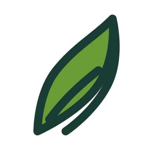 Icône feuille — éco-responsabilité et isolants biosourcés